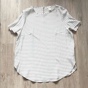 H&M Stripe Short-sleeve Blouse